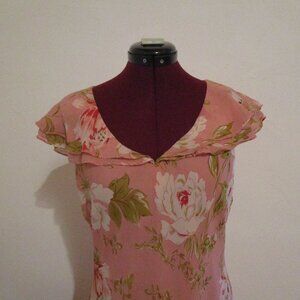 Coldwater Creek Size 10 Cape-collar silk slip dress